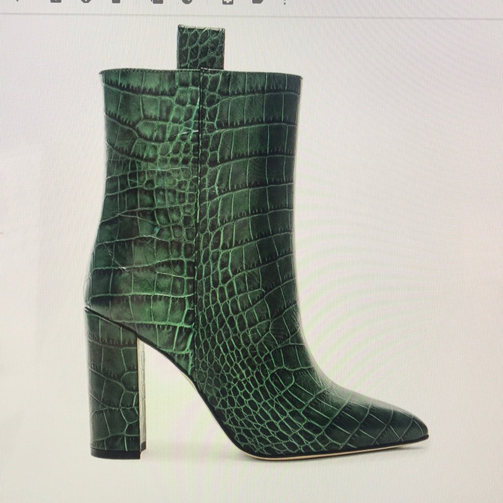 size 40 Paris Texas croc ankle boot $600 NEW